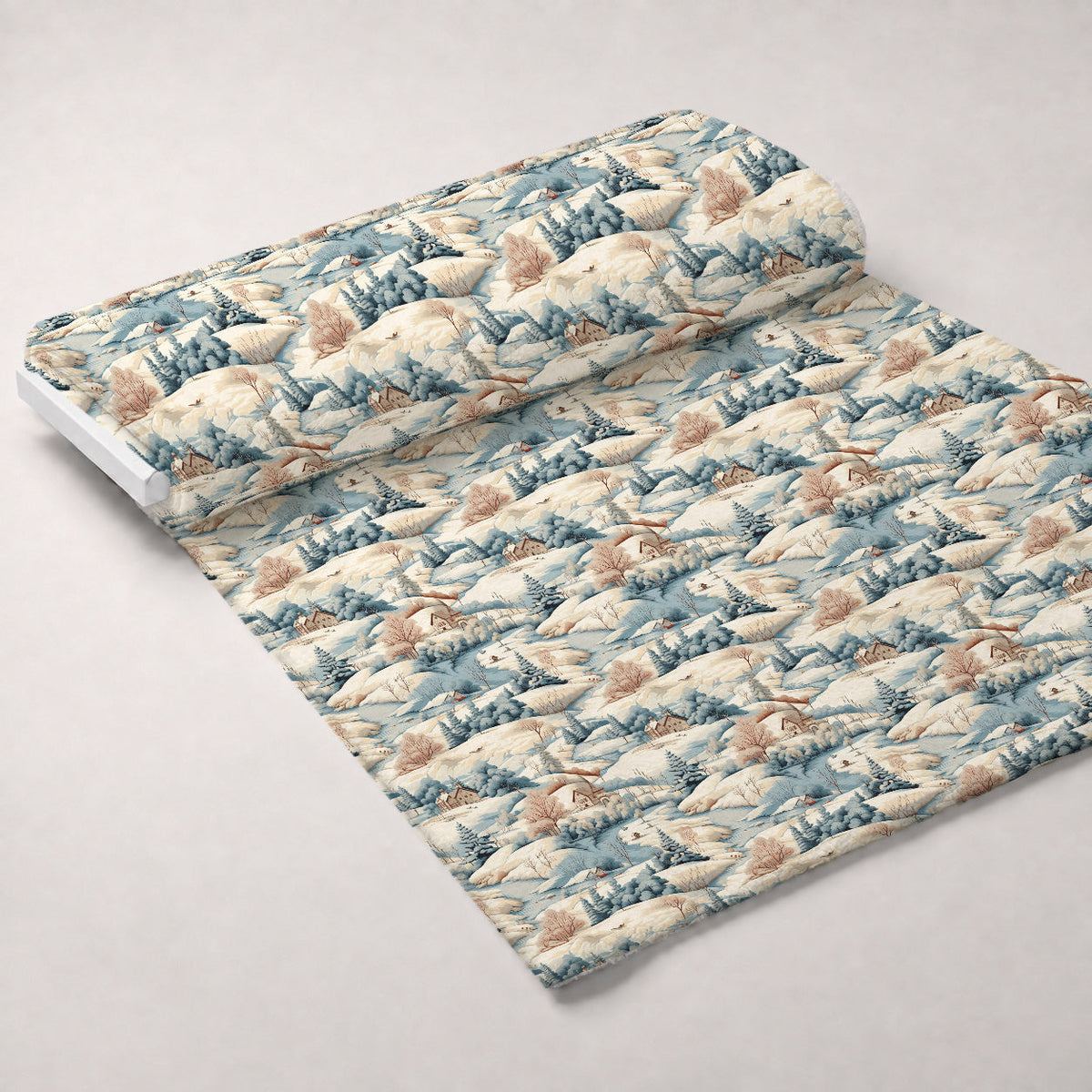 Frosted Pines Pattern 18 Fleece Fabric — fleece fabric unrolled bolt preview (mv-fleece-v1:bolt)