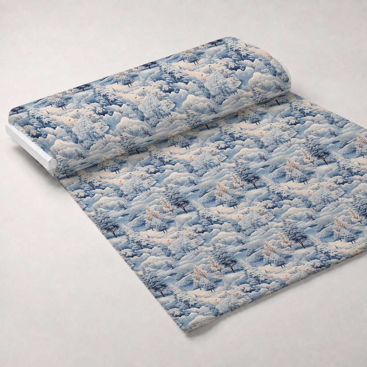 Frosted Pines Pattern 20 Fleece Fabric — fleece fabric unrolled bolt preview (mv-fleece-v1:bolt)