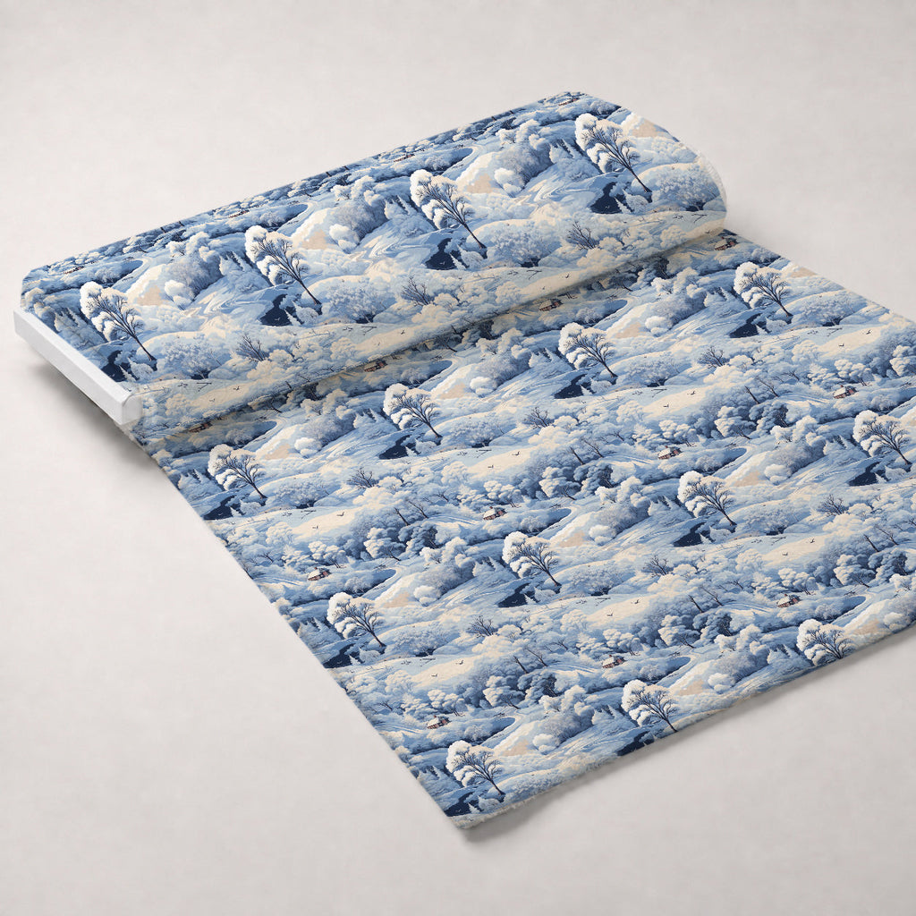 Frosted Pines Pattern 3 Fleece Fabric — fleece fabric unrolled bolt preview (mv-fleece-v1:bolt)