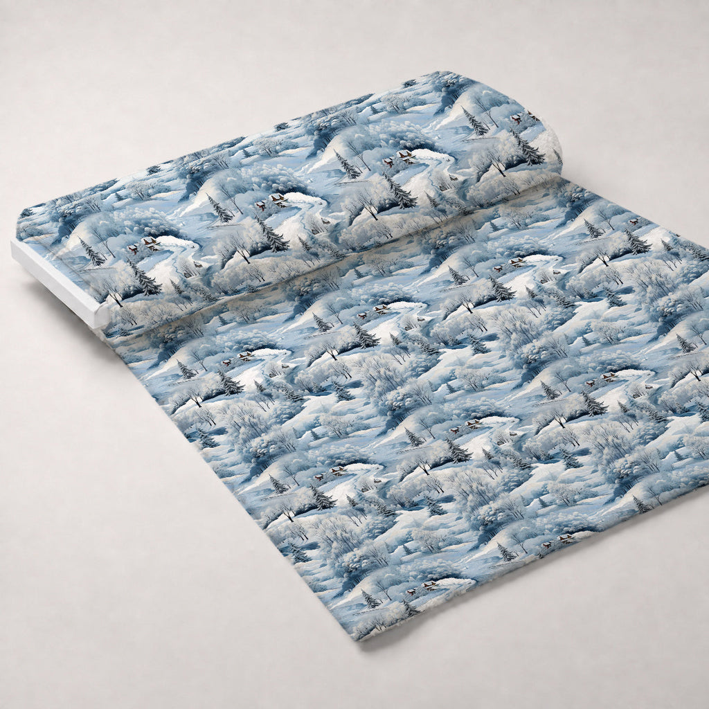 Frosted Pines Pattern 6 Fleece Fabric — fleece fabric unrolled bolt preview (mv-fleece-v1:bolt)