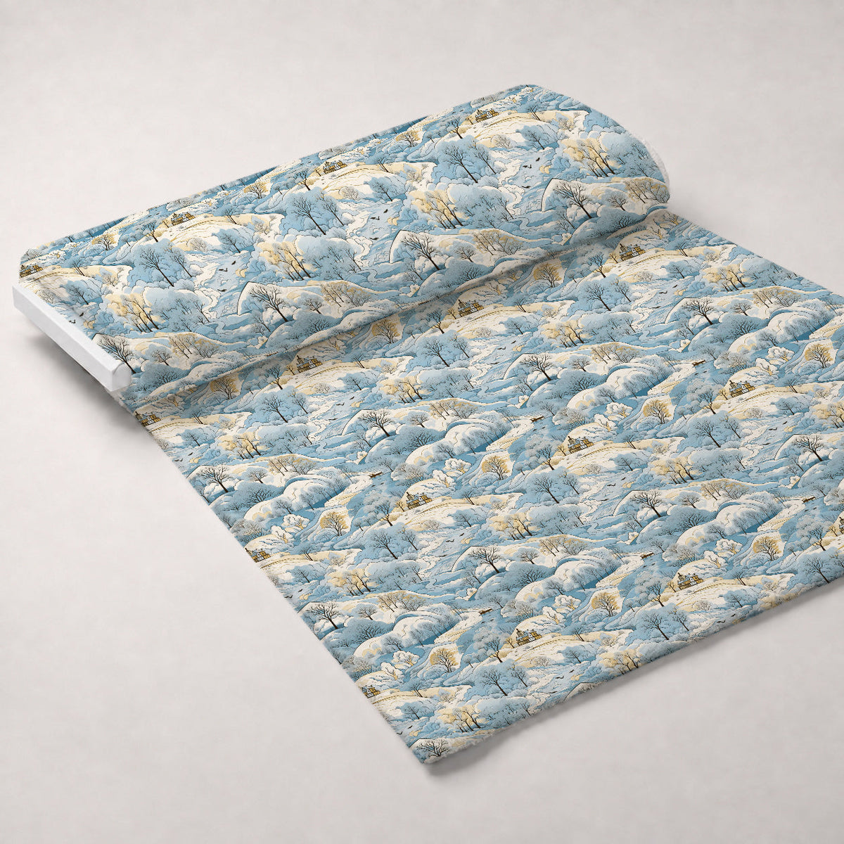 Frosted Pines Pattern 7 Fleece Fabric — fleece fabric unrolled bolt preview (mv-fleece-v1:bolt)