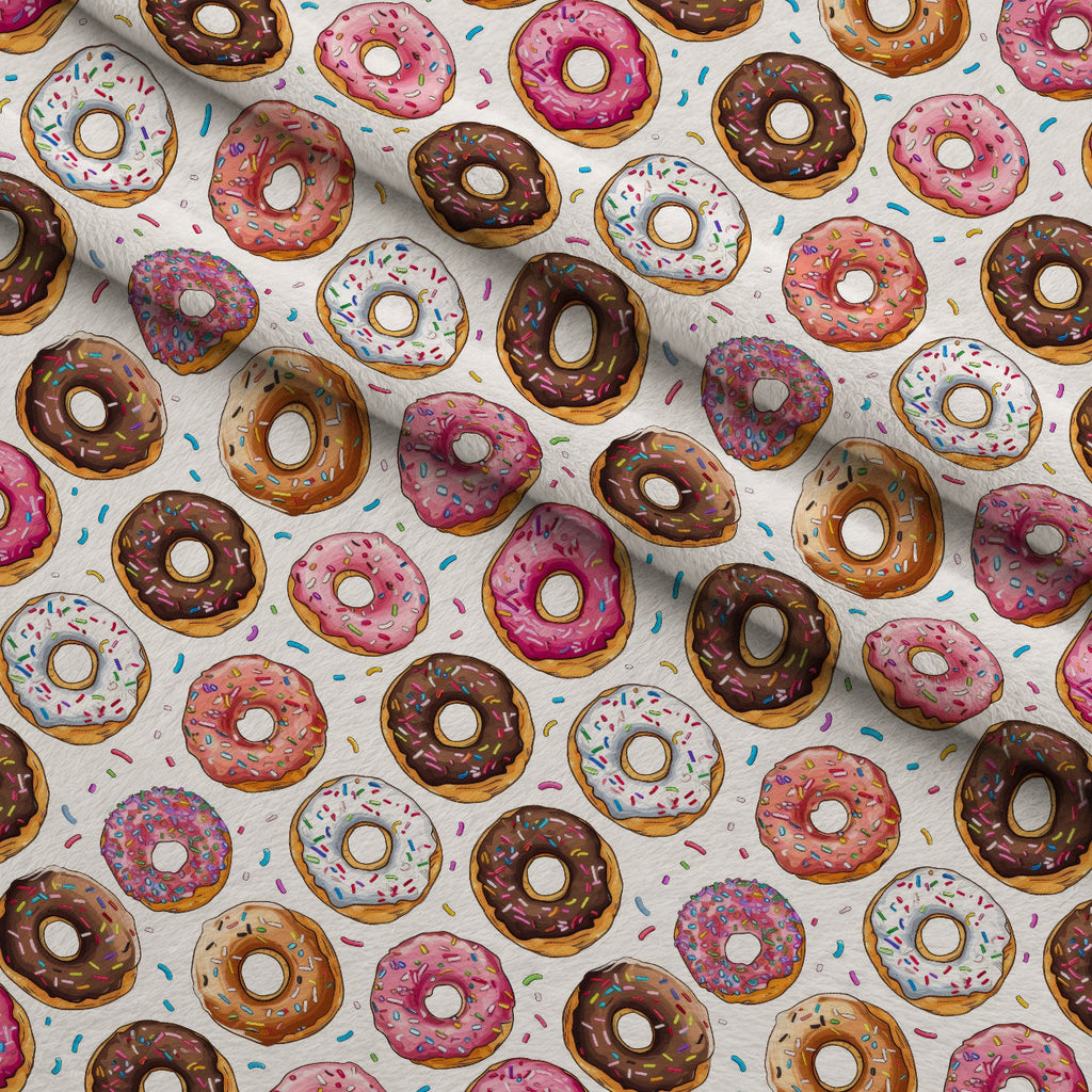 Frosted Rings Pattern 1 Fleece Fabric — fleece fabric folded close-up preview (mv-fleece-v1:lying)