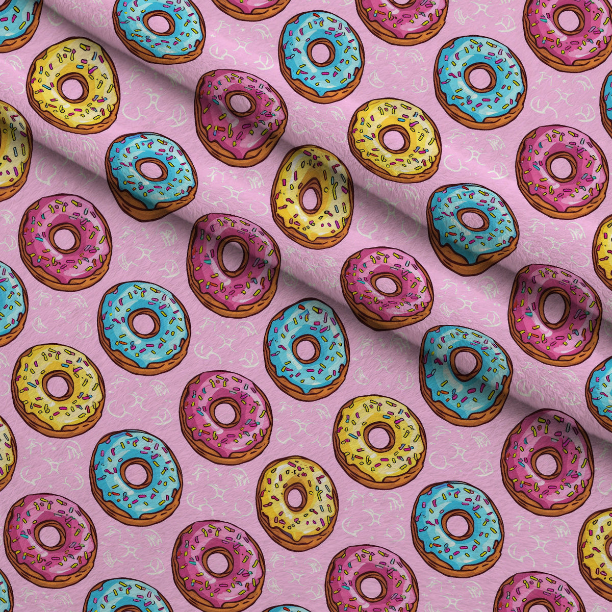Frosted Rings Pattern 3 Fleece Fabric — fleece fabric folded close-up preview (mv-fleece-v1:lying)