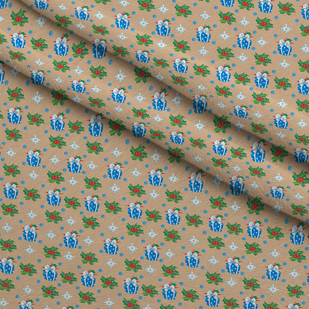 Frosty Lantern Glow Pattern 4 Fleece Fabric — fleece fabric folded close-up preview (mv-fleece-v1:lying)