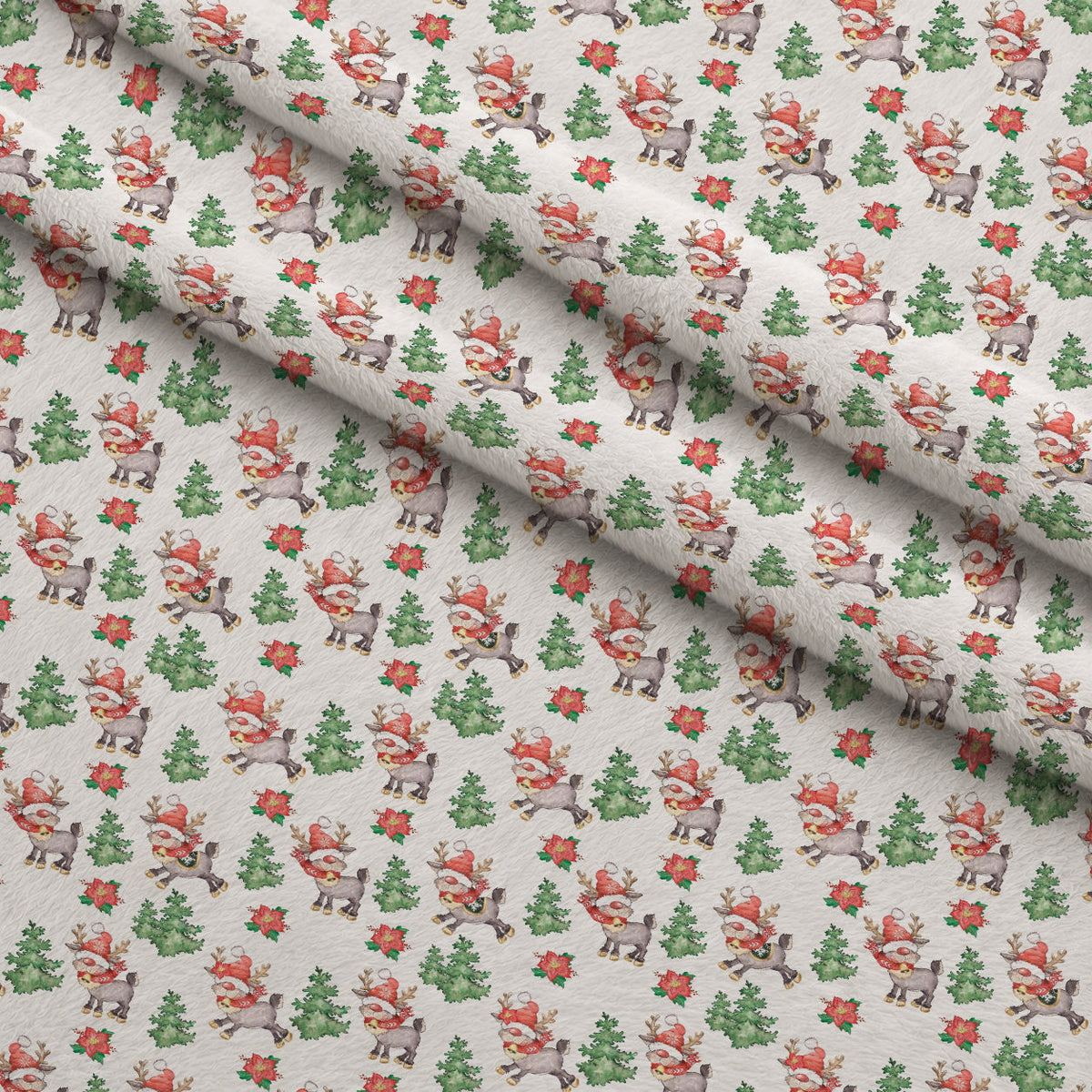 Frosty Lantern Glow Pattern 6 Fleece Fabric — fleece fabric folded close-up preview (mv-fleece-v1:lying)