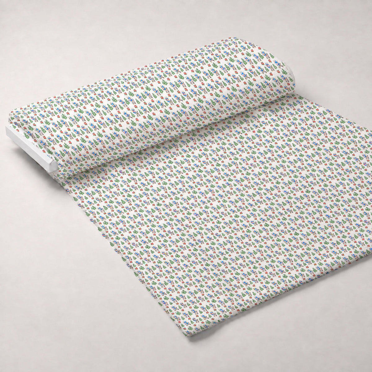 Frosty Lantern Glow Pattern 7 Fleece Fabric — fleece fabric unrolled bolt preview (mv-fleece-v1:bolt)
