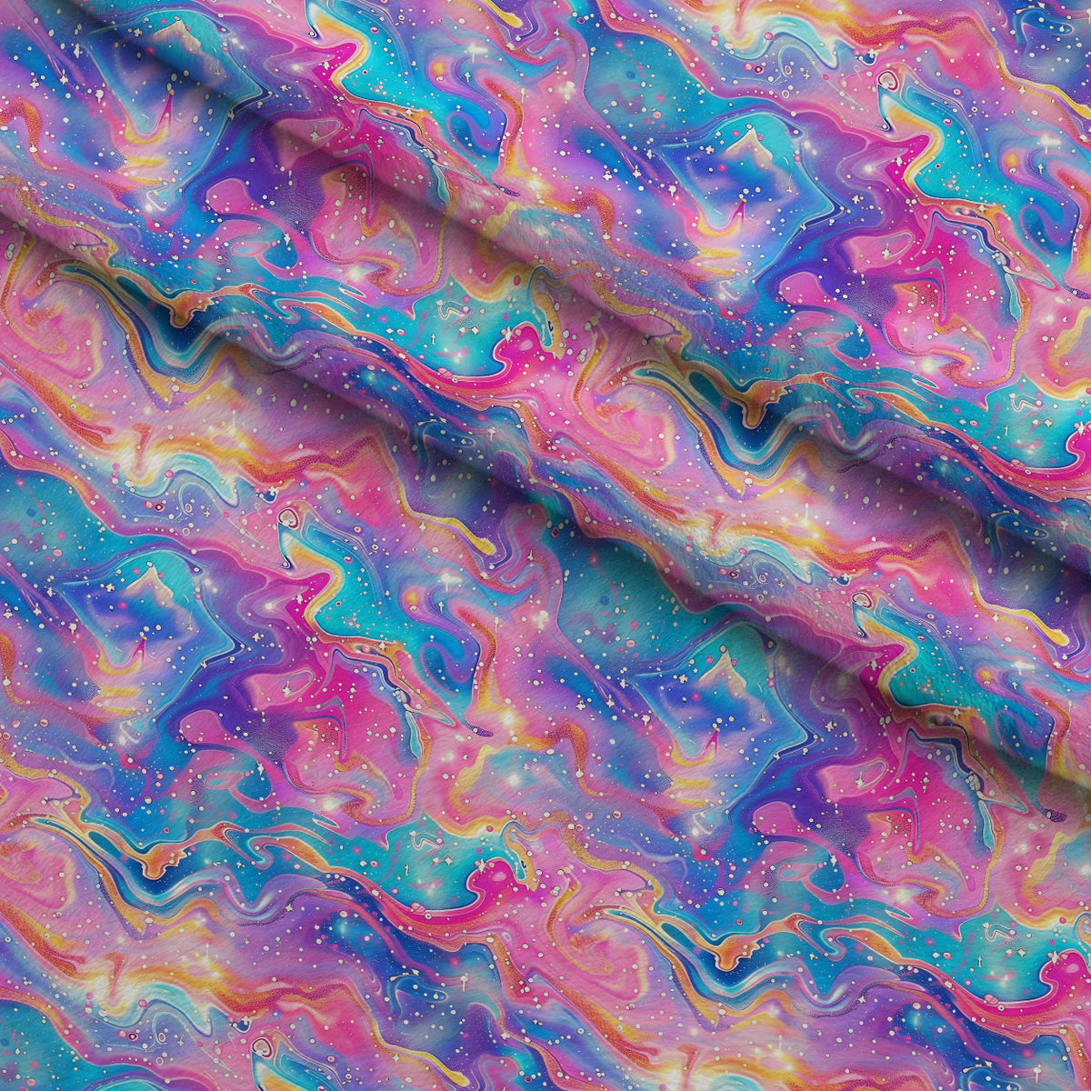 Galaxy Glaze Pattern 25 Fleece Fabric — fleece fabric folded close-up preview (mv-fleece-v1:lying)