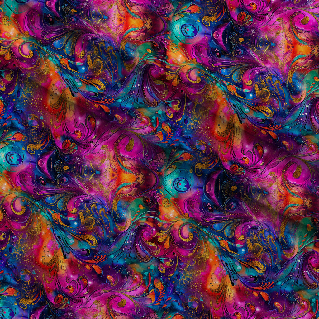 Geode Glow Pattern 1 Fleece Fabric — fleece fabric folded close-up preview (mv-fleece-v1:lying)