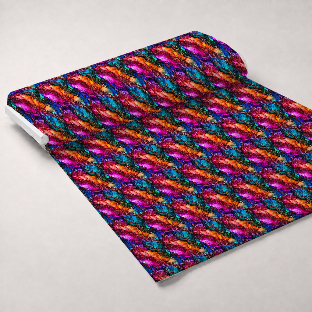 Geode Glow Pattern 16 Fleece Fabric — fleece fabric unrolled bolt preview (mv-fleece-v1:bolt)
