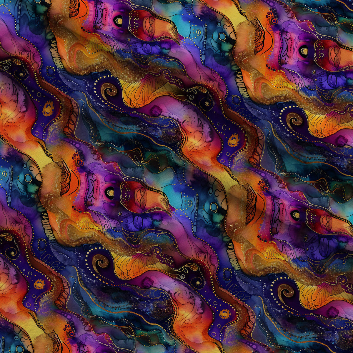 Geode Glow Pattern 3 Fleece Fabric — fleece fabric folded close-up preview (mv-fleece-v1:lying)