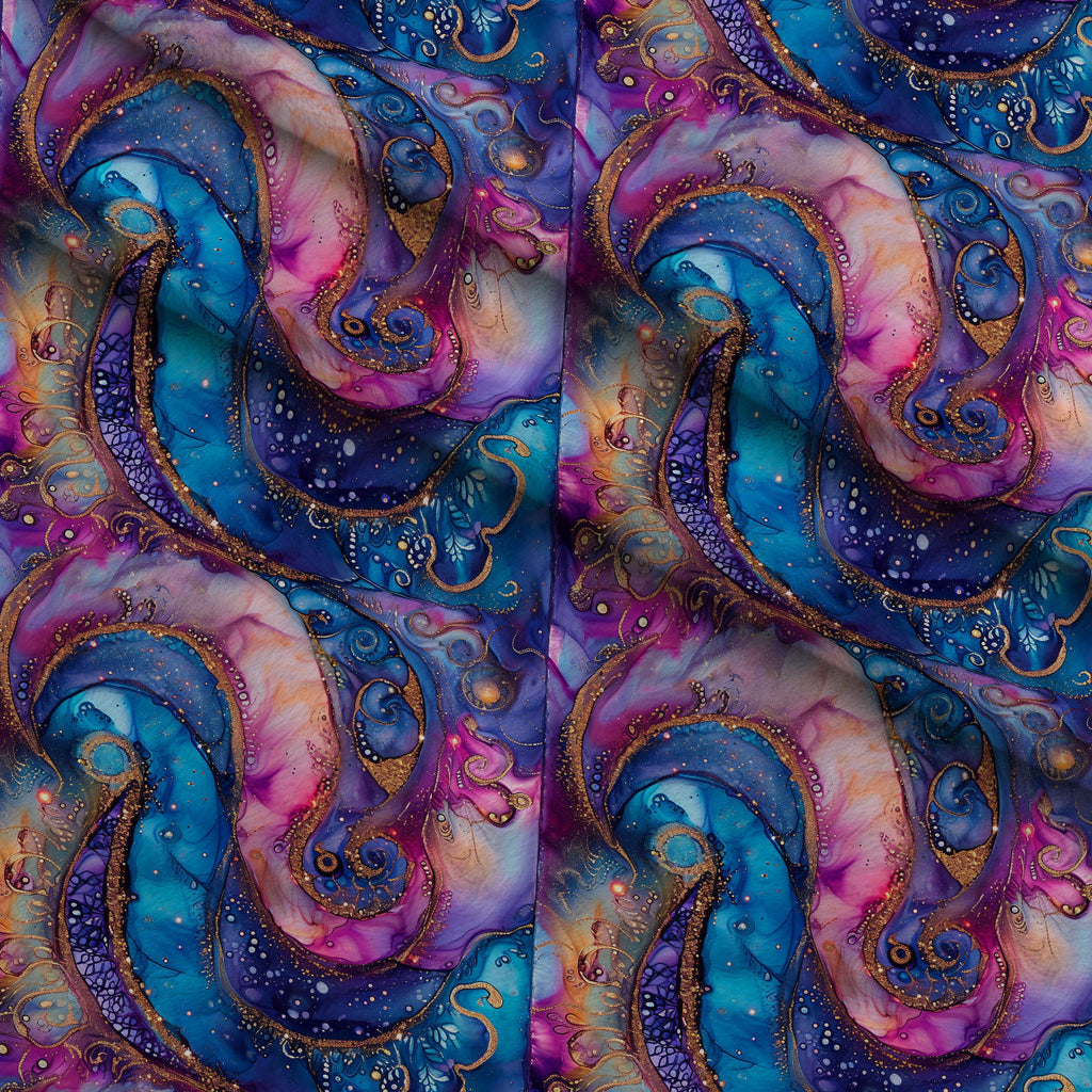 Geode Glow Pattern 8 Fleece Fabric — fleece fabric folded close-up preview (mv-fleece-v1:lying)