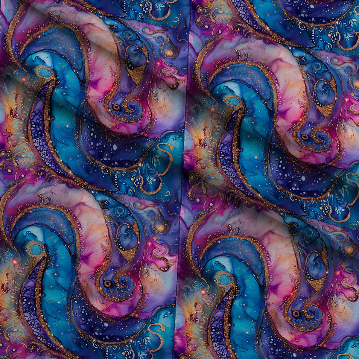 Geode Glow Pattern 8 Fleece Fabric — fleece fabric folded close-up preview (mv-fleece-v1:lying)