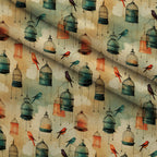 Gilded Aviary Pattern 8 Fleece Fabric — fleece fabric folded close-up preview (mv-fleece-v1:lying)