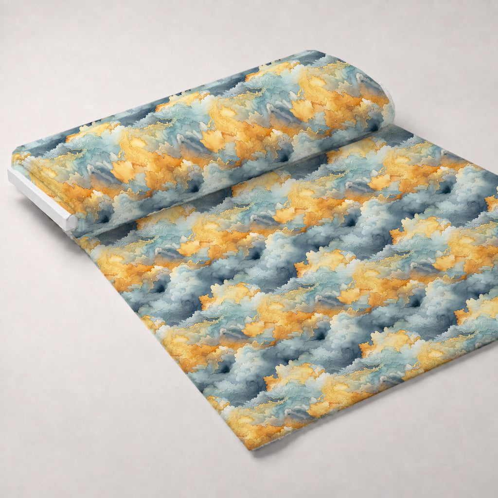 Gilded Clouds Pattern 7 Fleece Fabric — fleece fabric unrolled bolt preview (mv-fleece-v1:bolt)