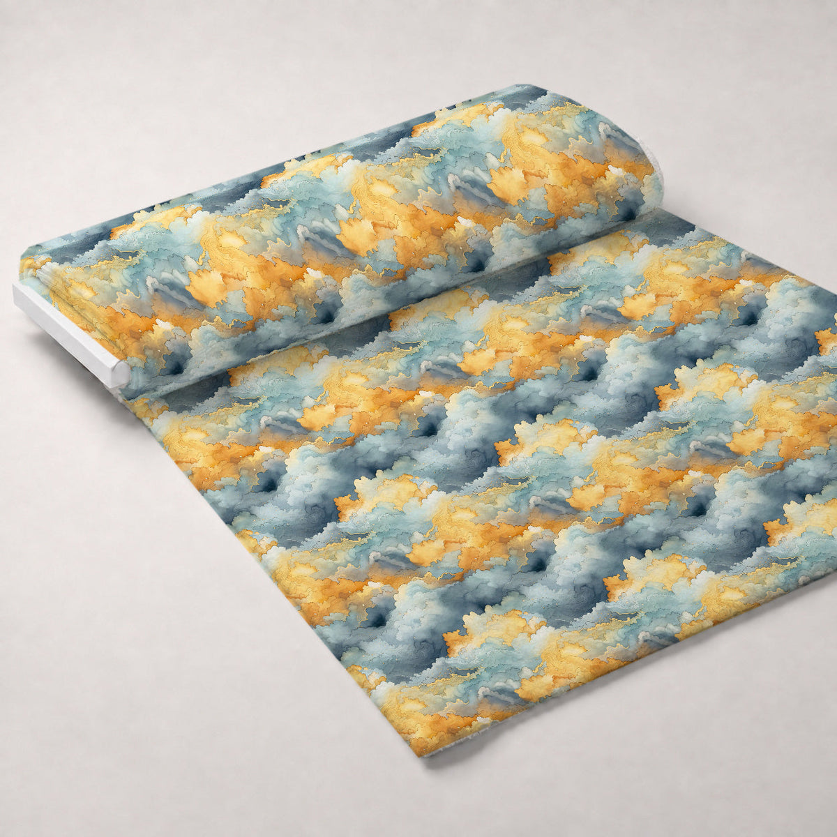 Gilded Clouds Pattern 7 Fleece Fabric — fleece fabric unrolled bolt preview (mv-fleece-v1:bolt)