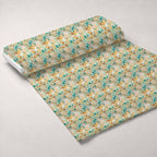 Gilded Coastal Blooms Pattern 11 Fleece Fabric — fleece fabric unrolled bolt preview (mv-fleece-v1:bolt)