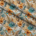 Gilded Coastal Blooms Pattern 12 Fleece Fabric — fleece fabric folded close-up preview (mv-fleece-v1:lying)