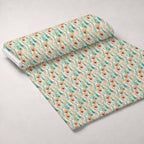 Gilded Coastal Blooms Pattern 9 Fleece Fabric — fleece fabric unrolled bolt preview (mv-fleece-v1:bolt)