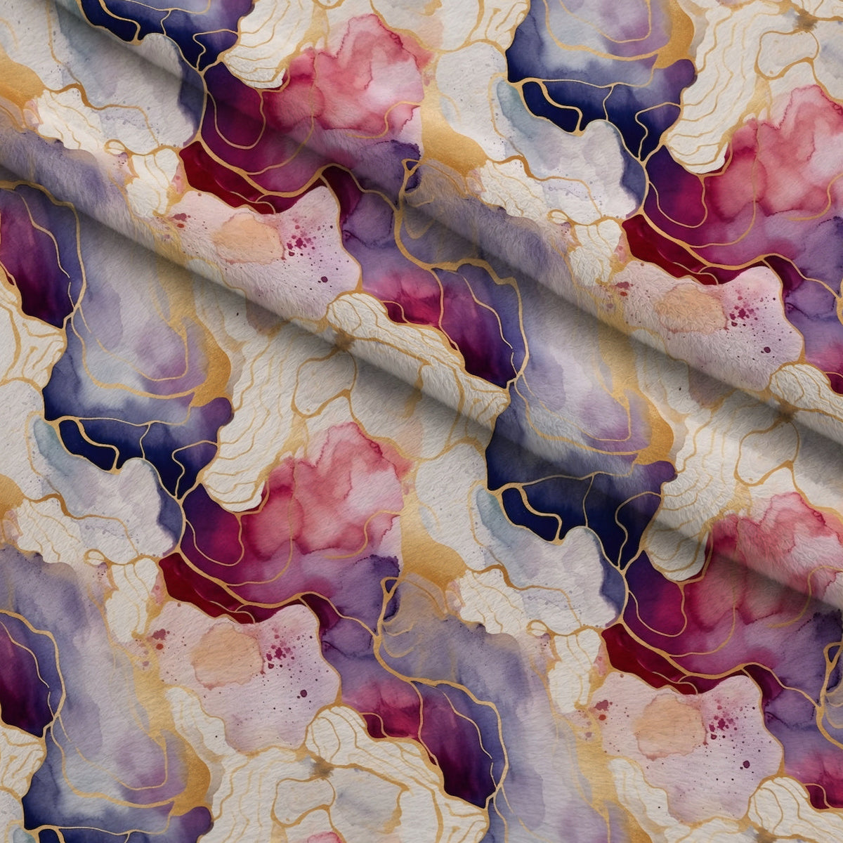 Gilded Currents Pattern 15 Fleece Fabric — fleece fabric folded close-up preview (mv-fleece-v1:lying)
