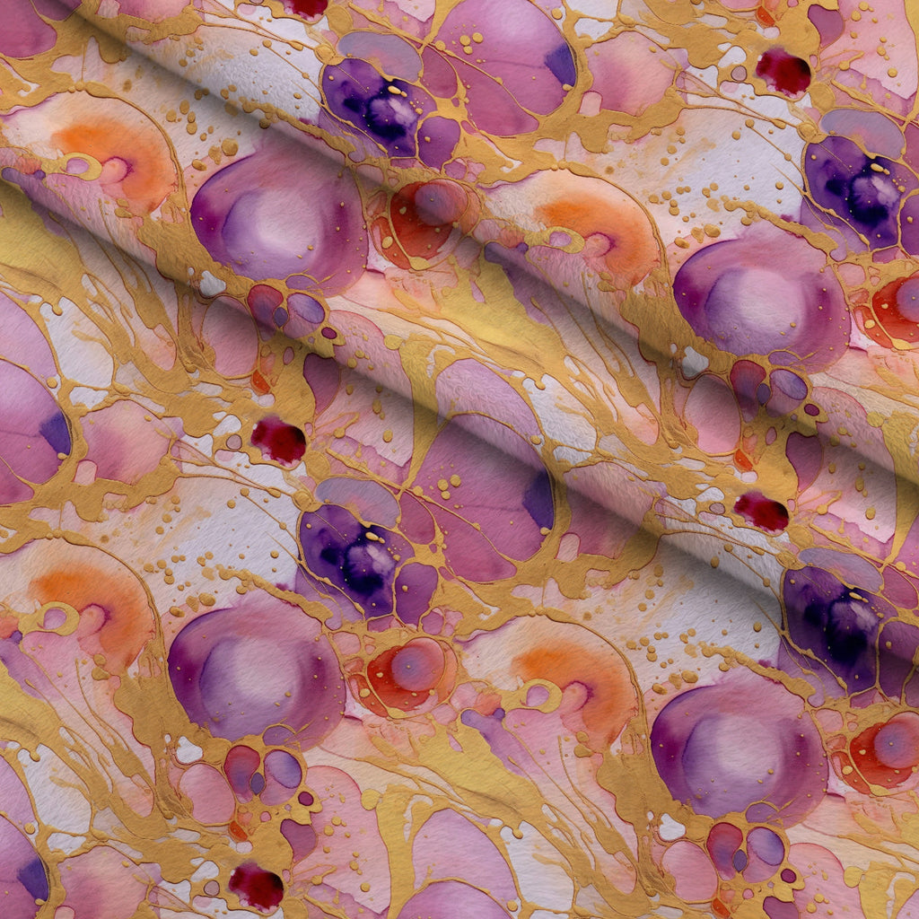 Gilded Currents Pattern 3 Fleece Fabric — fleece fabric folded close-up preview (mv-fleece-v1:lying)