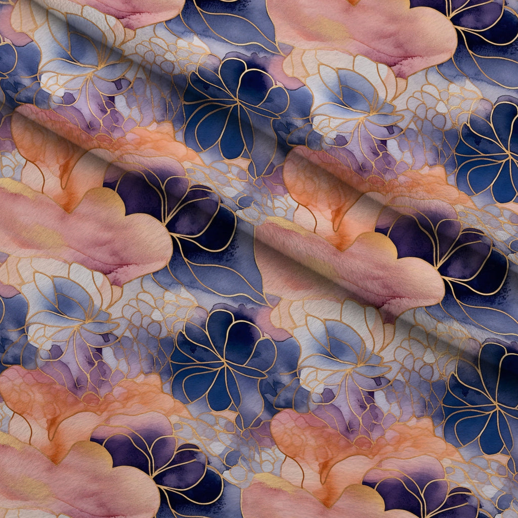 Gilded Currents Pattern 9 Fleece Fabric — fleece fabric folded close-up preview (mv-fleece-v1:lying)