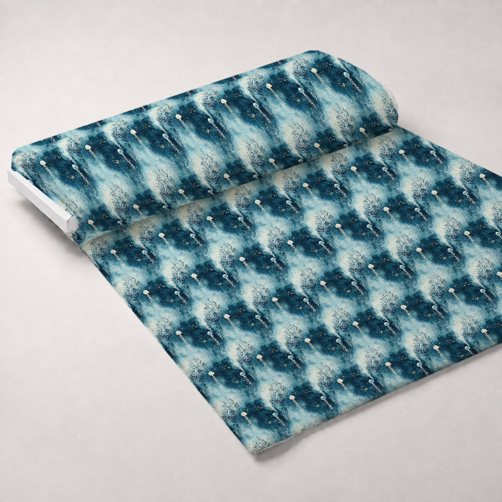 Gilded Depths Pattern 1 Fleece Fabric — fleece fabric unrolled bolt preview (mv-fleece-v1:bolt)