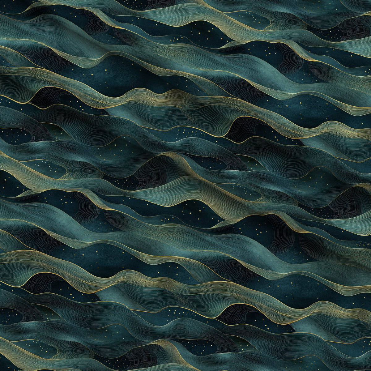 Gilded Depths Pattern 14 Fleece Fabric — fleece fabric folded close-up preview (mv-fleece-v1:lying)