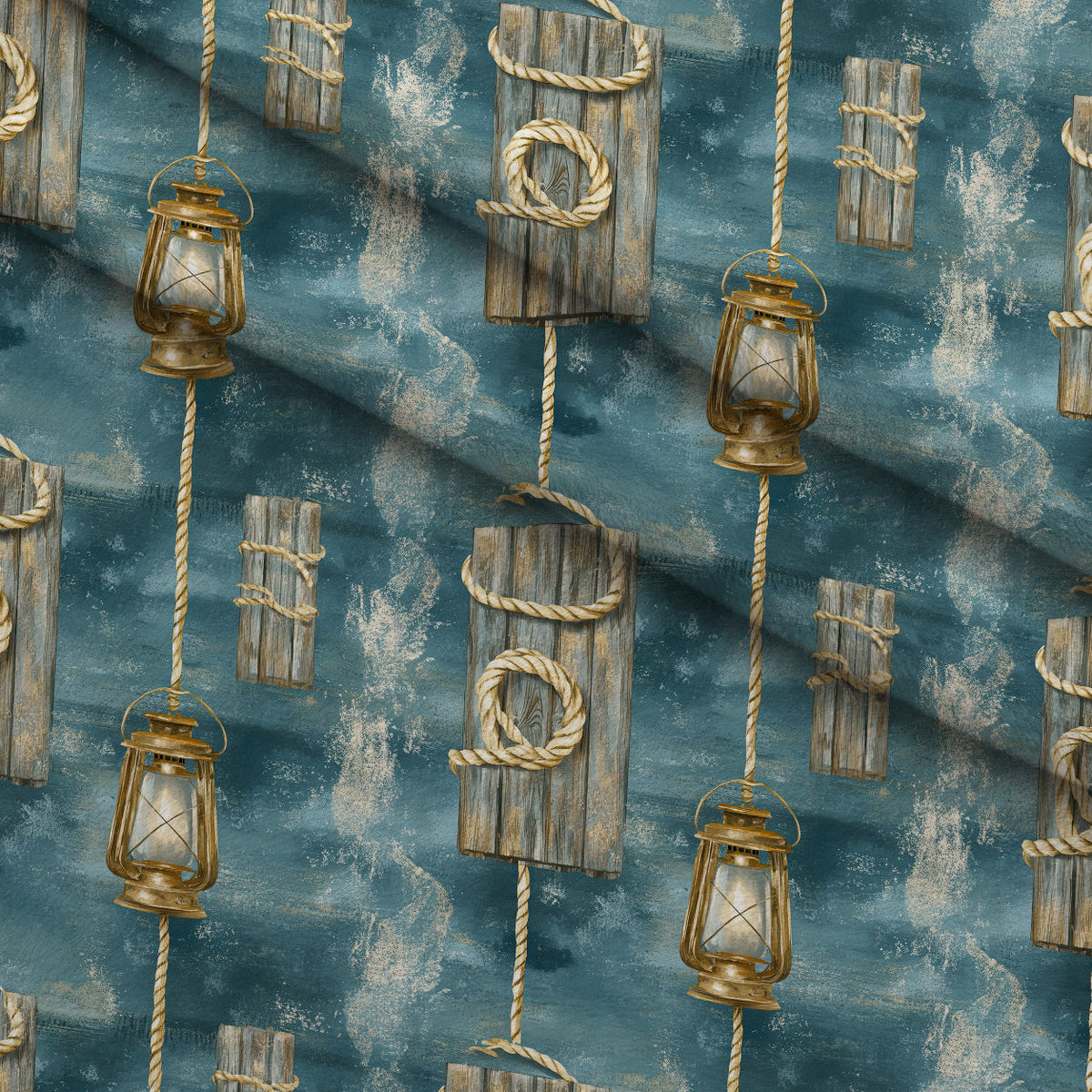 Gilded Depths Pattern 19 Fleece Fabric — fleece fabric folded close-up preview (mv-fleece-v1:lying)