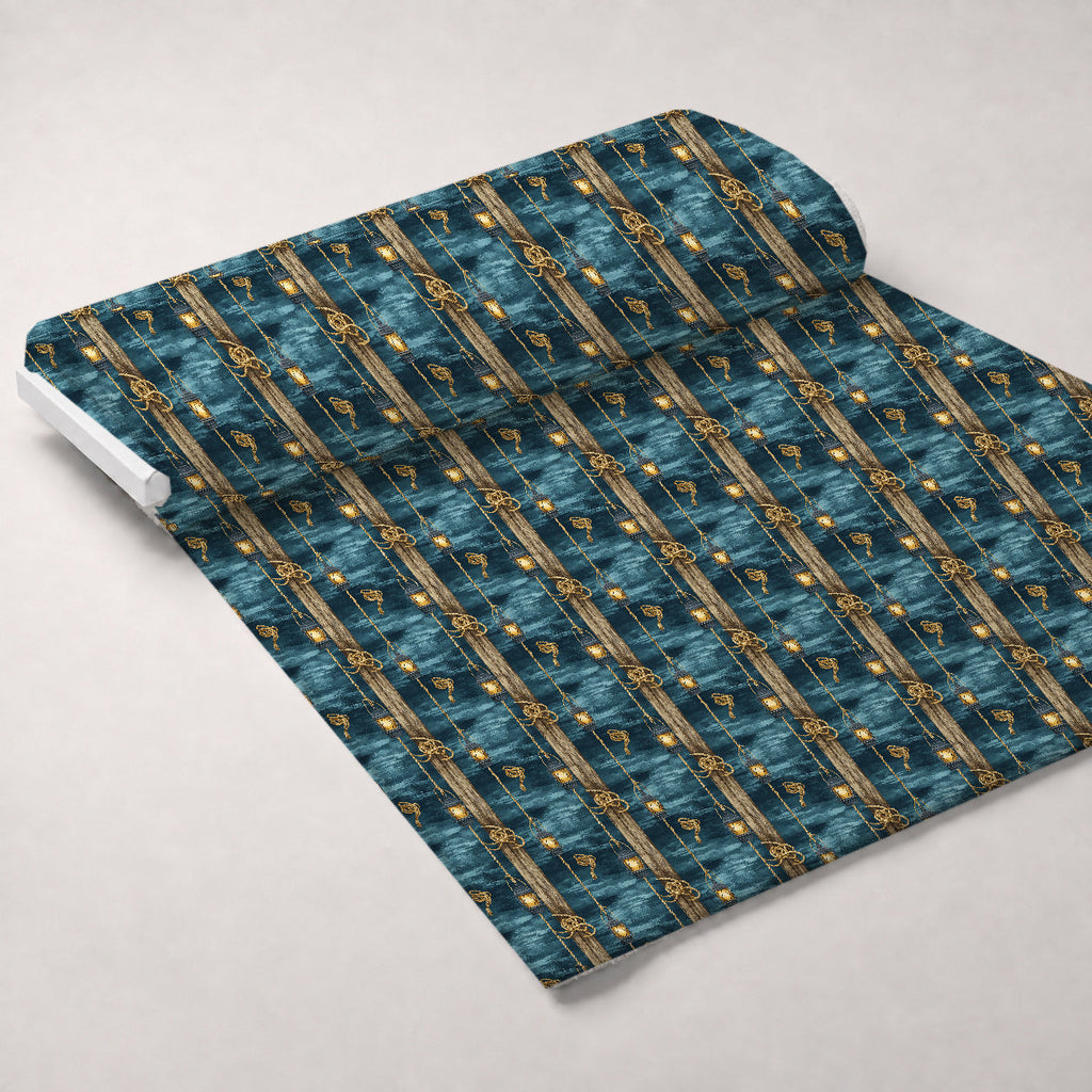 Gilded Depths Pattern 41 Fleece Fabric — fleece fabric unrolled bolt preview (mv-fleece-v1:bolt)