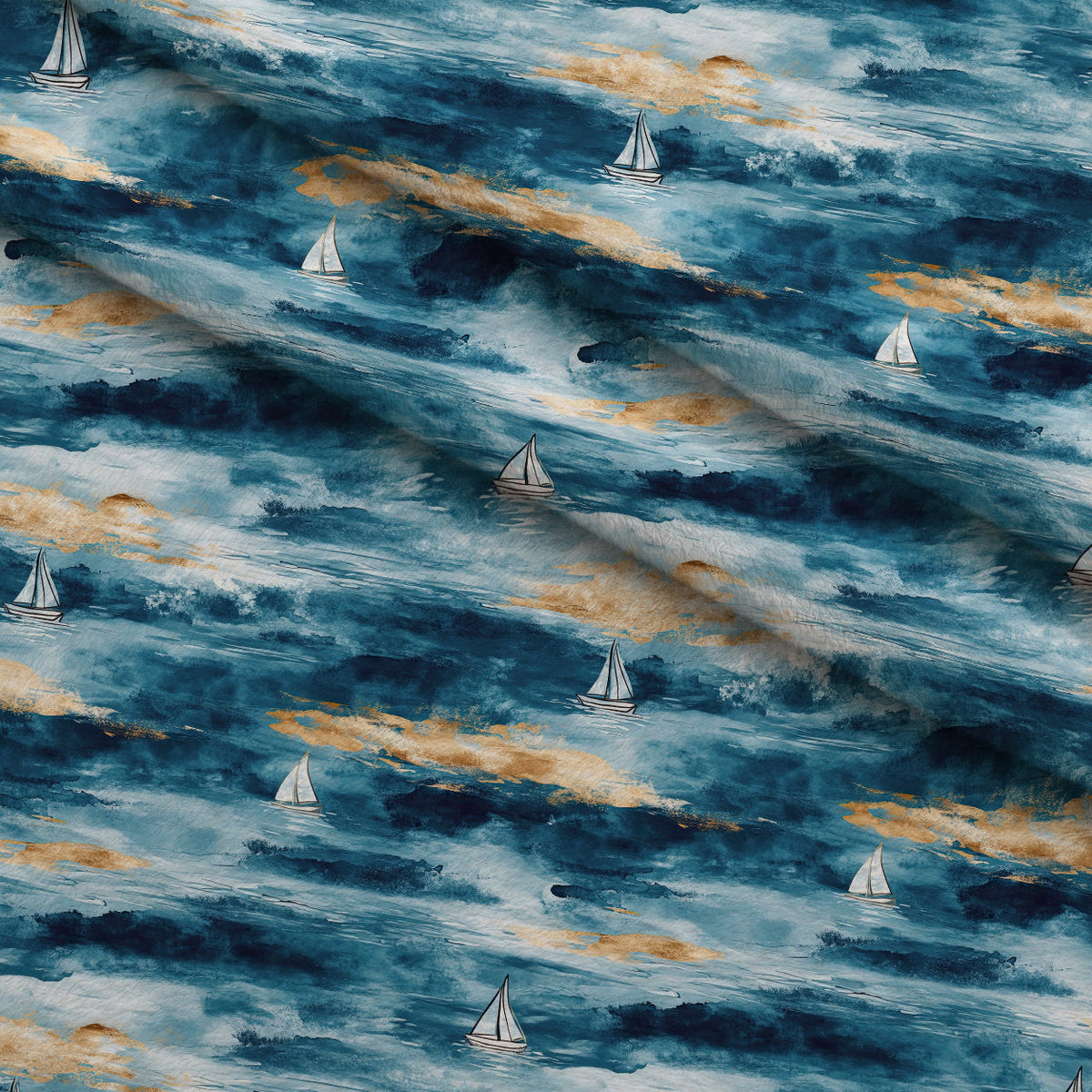 Gilded Depths Pattern 7 Fleece Fabric — fleece fabric folded close-up preview (mv-fleece-v1:lying)
