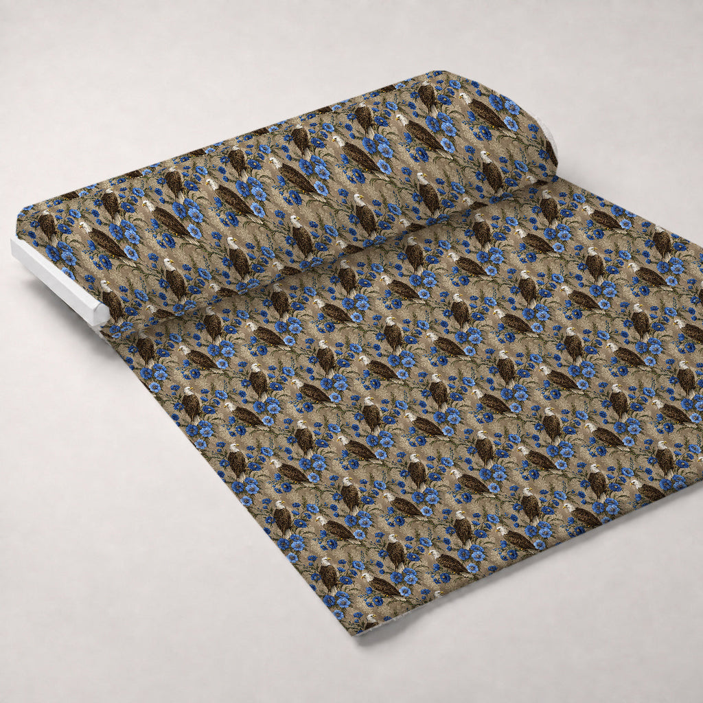 Gilded Falcons Pattern 16 Fleece Fabric — fleece fabric unrolled bolt preview (mv-fleece-v1:bolt)