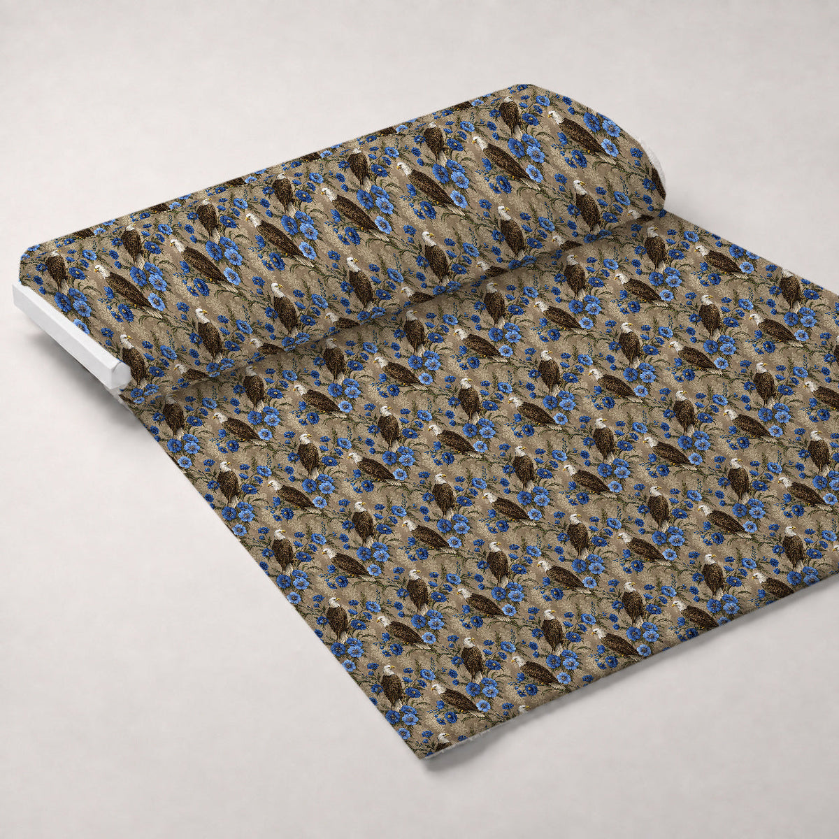 Gilded Falcons Pattern 16 Fleece Fabric — fleece fabric unrolled bolt preview (mv-fleece-v1:bolt)