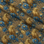 Gilded Falcons Pattern 17 Fleece Fabric — fleece fabric folded close-up preview (mv-fleece-v1:lying)
