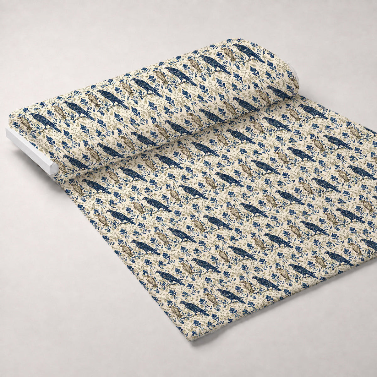 Gilded Falcons Pattern 3 Fleece Fabric — fleece fabric unrolled bolt preview (mv-fleece-v1:bolt)
