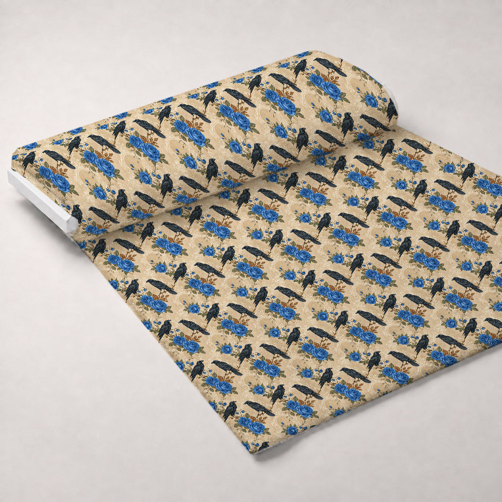 Gilded Falcons Pattern 7 Fleece Fabric — fleece fabric unrolled bolt preview (mv-fleece-v1:bolt)