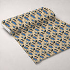 Gilded Falcons Pattern 7 Fleece Fabric — fleece fabric unrolled bolt preview (mv-fleece-v1:bolt)