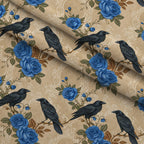 Gilded Falcons Pattern 7 Fleece Fabric — fleece fabric folded close-up preview (mv-fleece-v1:lying)
