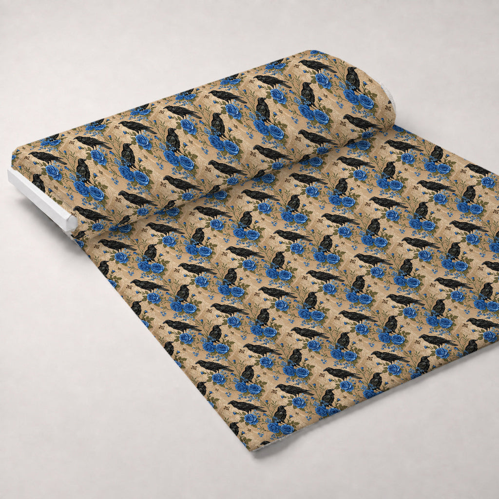 Gilded Falcons Pattern 8 Fleece Fabric — fleece fabric unrolled bolt preview (mv-fleece-v1:bolt)