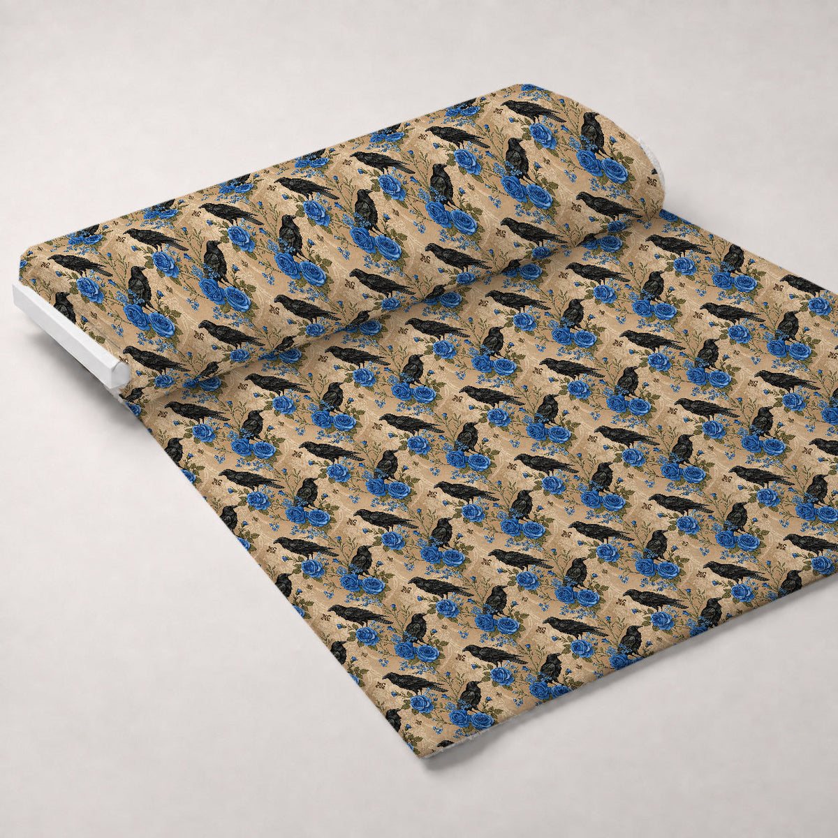 Gilded Falcons Pattern 8 Fleece Fabric — fleece fabric unrolled bolt preview (mv-fleece-v1:bolt)