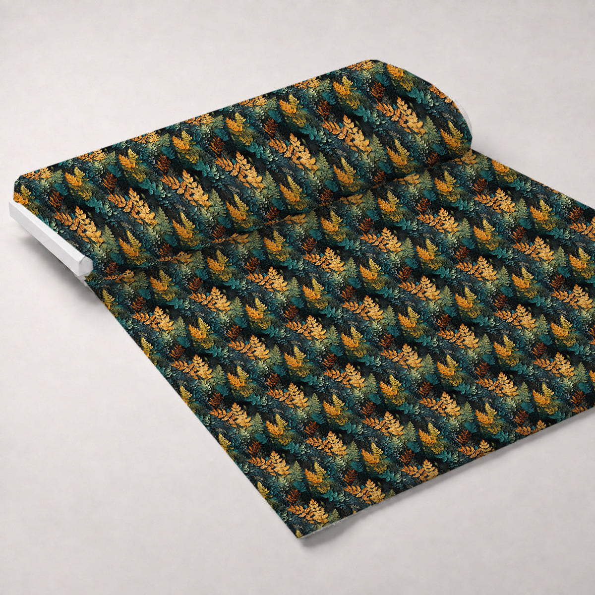 Gilded Ferns Pattern 1 Fleece Fabric — fleece fabric unrolled bolt preview (mv-fleece-v1:bolt)