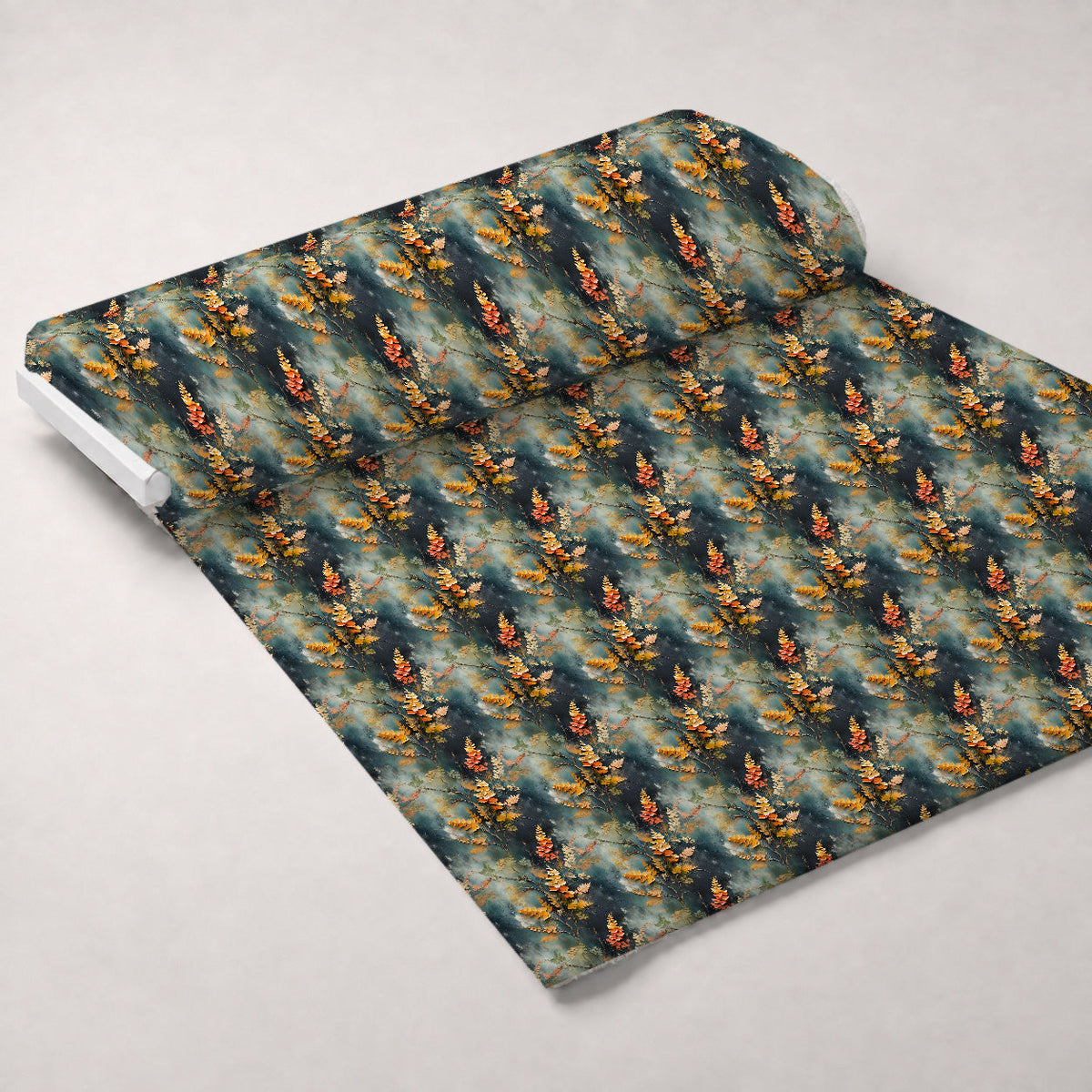 Gilded Ferns Pattern 11 Fleece Fabric — fleece fabric unrolled bolt preview (mv-fleece-v1:bolt)