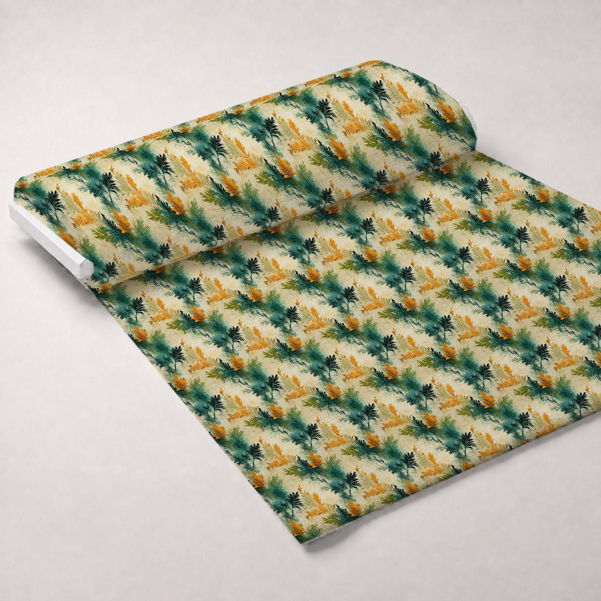 Gilded Ferns Pattern 2 Fleece Fabric — fleece fabric unrolled bolt preview (mv-fleece-v1:bolt)