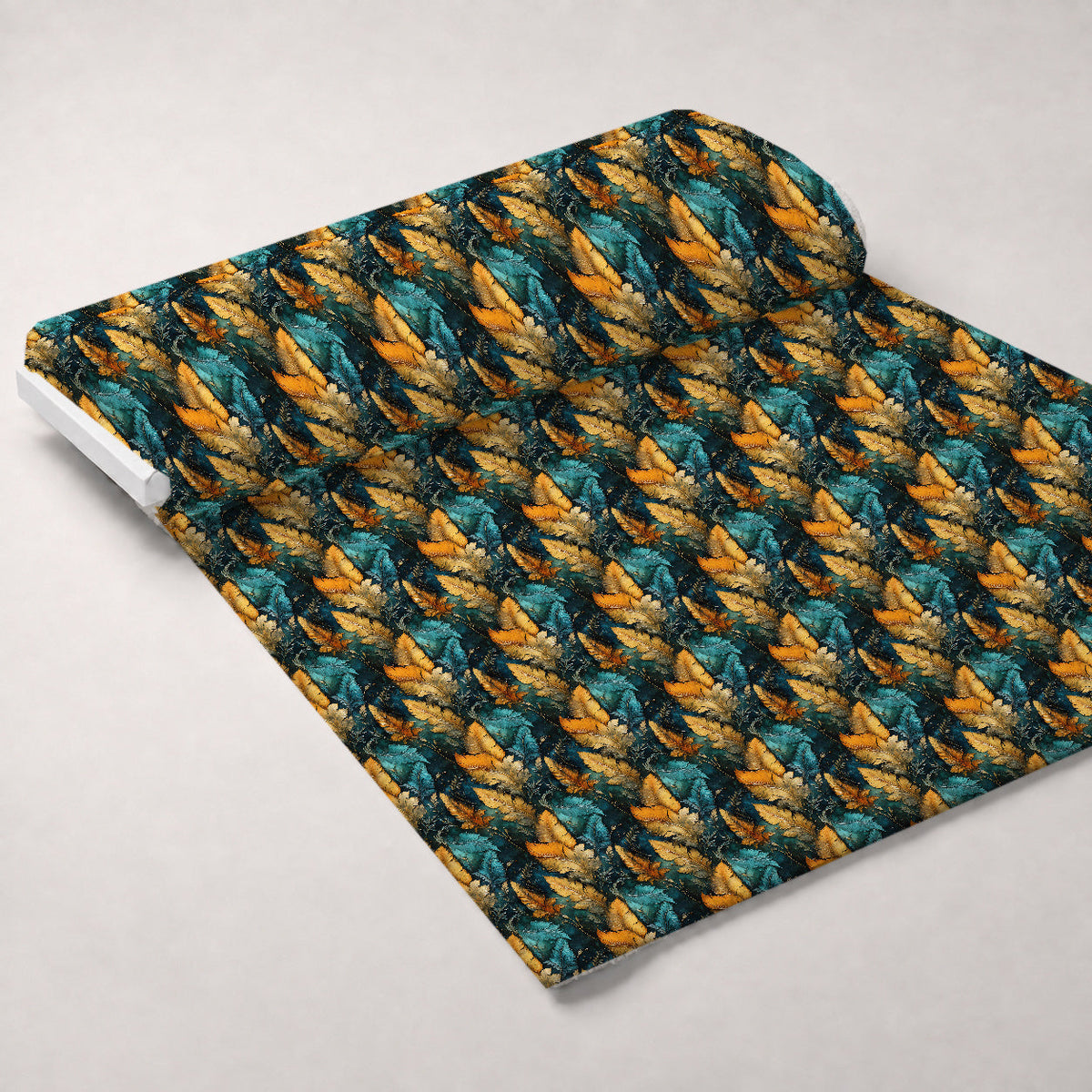 Gilded Ferns Pattern 4 Fleece Fabric — fleece fabric unrolled bolt preview (mv-fleece-v1:bolt)