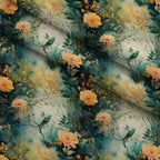 Gilded Ferns Pattern 7 Fleece Fabric — fleece fabric folded close-up preview (mv-fleece-v1:lying)