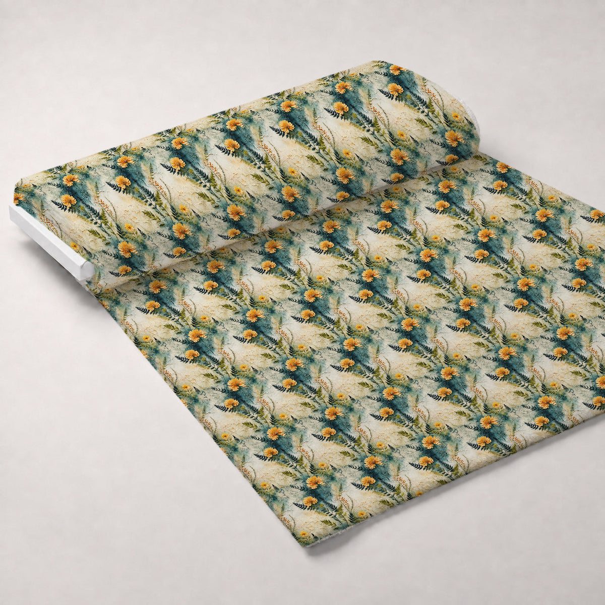 Gilded Ferns Pattern 8 Fleece Fabric — fleece fabric unrolled bolt preview (mv-fleece-v1:bolt)