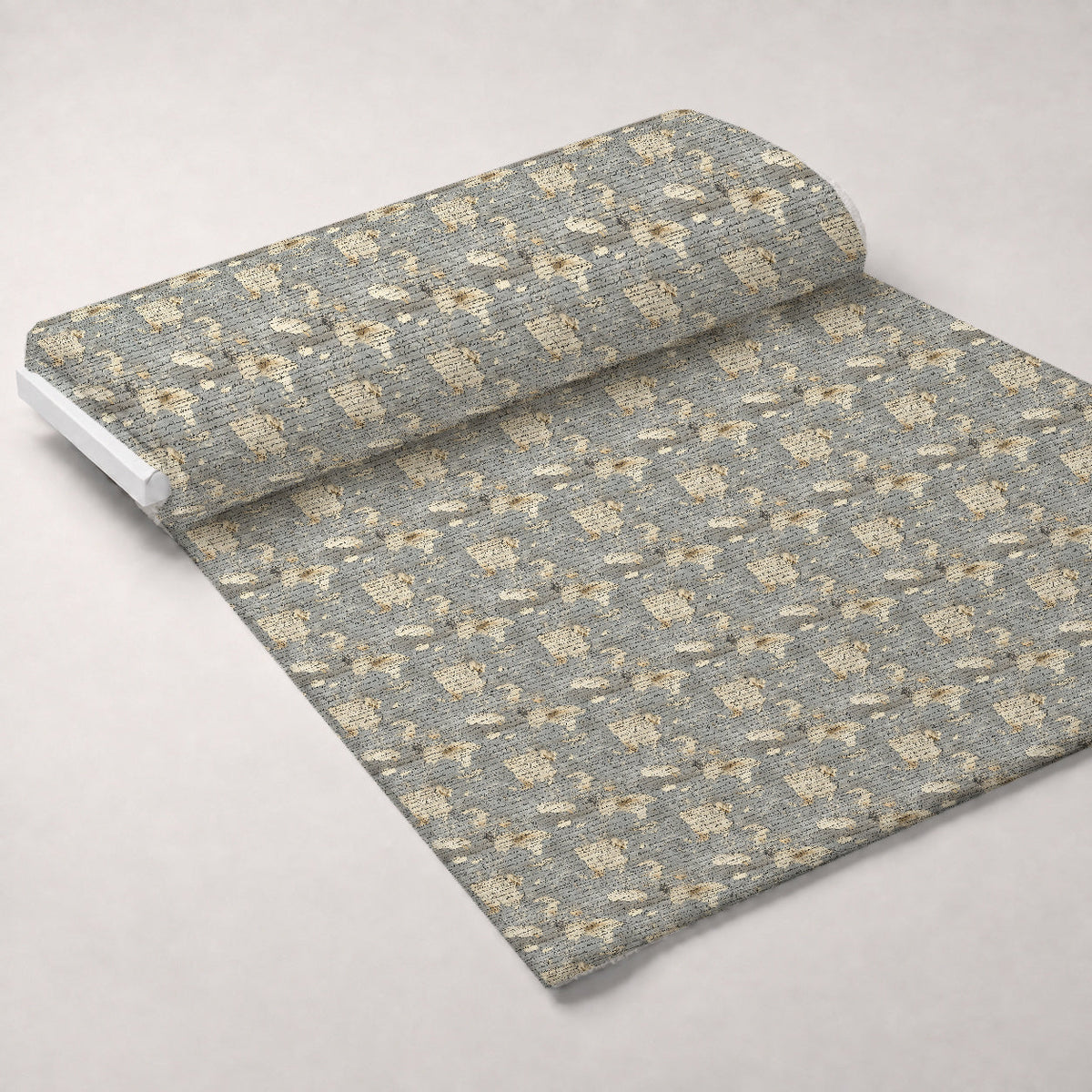 Gilded Forgotten Correspondence Pattern 14 Fleece Fabric — fleece fabric unrolled bolt preview (mv-fleece-v1:bolt)
