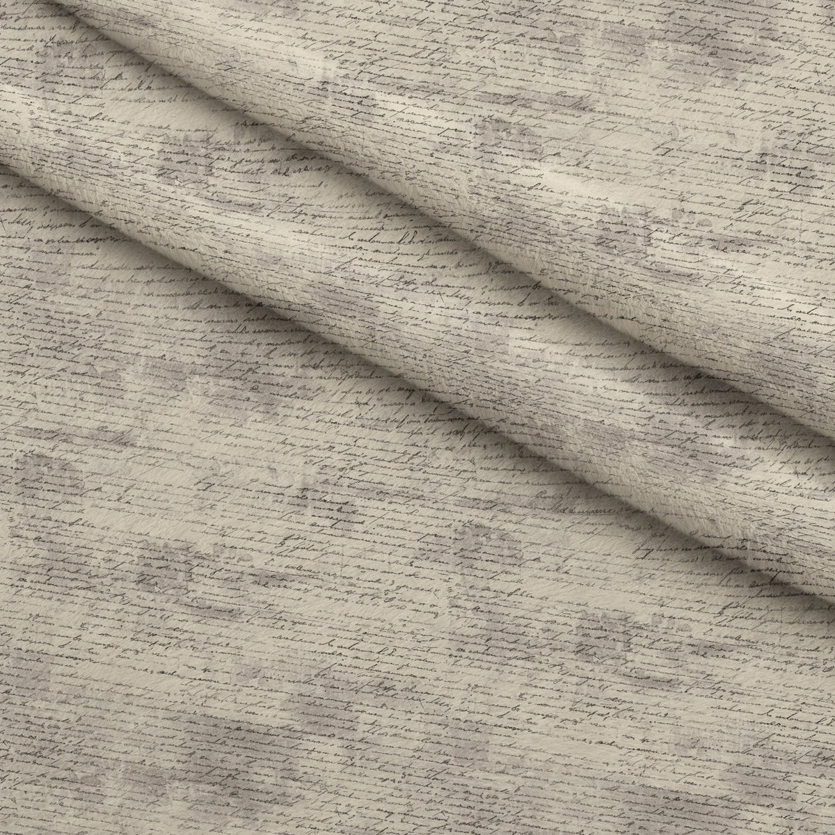 Gilded Forgotten Correspondence Pattern 8 Fleece Fabric — fleece fabric folded close-up preview (mv-fleece-v1:lying)