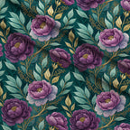 Gilded Fuchsia Garden Pattern 3 Fleece Fabric — fleece fabric folded close-up preview (mv-fleece-v1:lying)