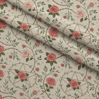 Gilded Fuchsia Garden Pattern 4 Fleece Fabric — fleece fabric folded close-up preview (mv-fleece-v1:lying)