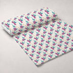 Gilded Fuchsia Garden Pattern 9 Fleece Fabric — fleece fabric unrolled bolt preview (mv-fleece-v1:bolt)